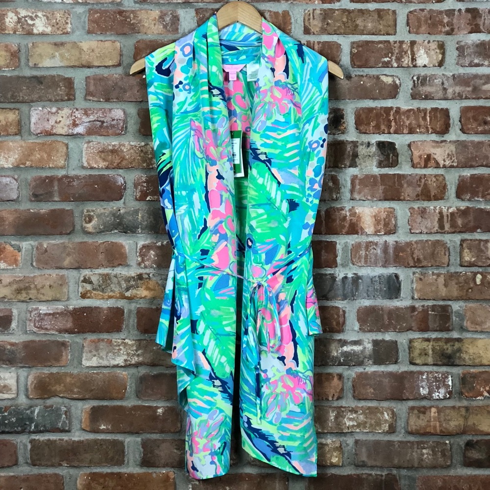 Lilly Pulitzer Hana Convertible Silk Vest - NWT
